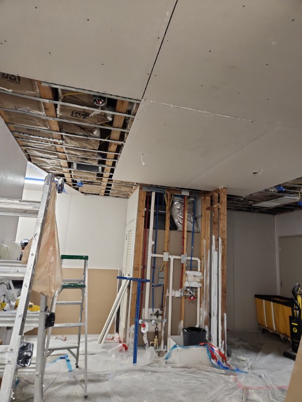 Master bathroom remodel with double vanity and walk-in shower